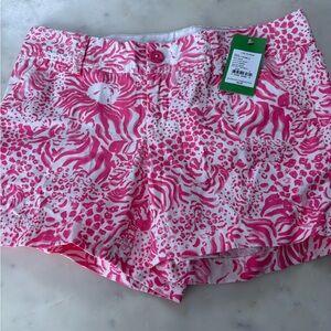 Lilly Pulitzer Pink and White Women's Callahan Shorts Get Spotted